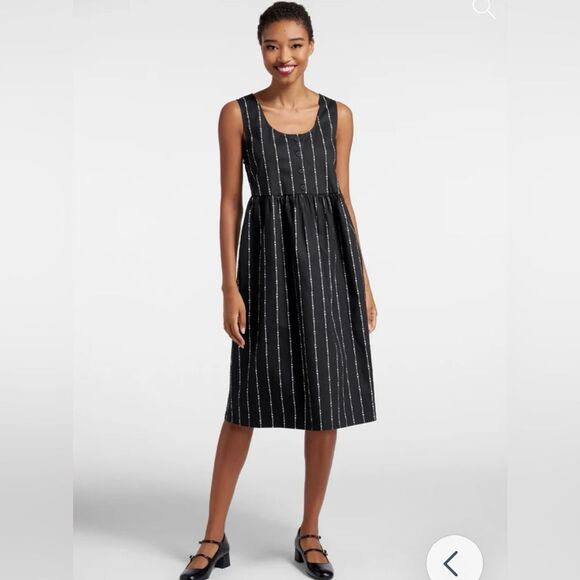 Modcloth Black Friday Striped to the Bone Midi Dress Midi Dress 10 AU 6 US NWT - Picture 3 of 13